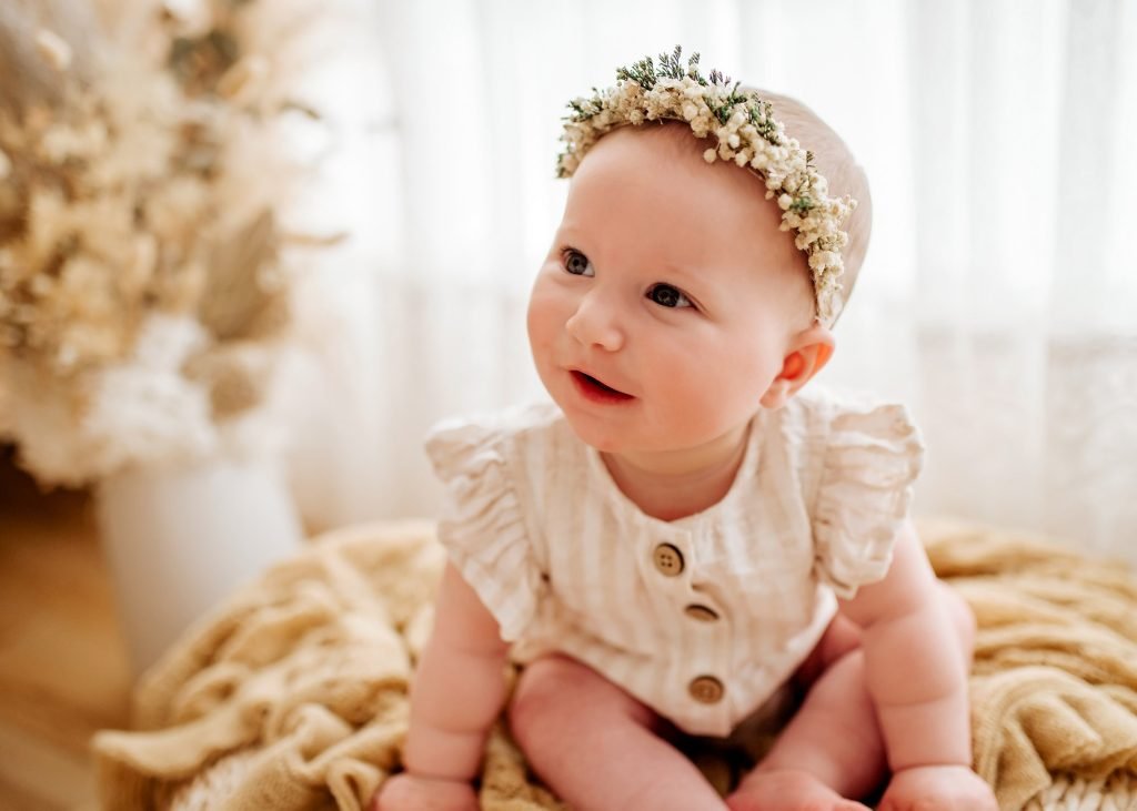 Studio baby session — soft natural light
