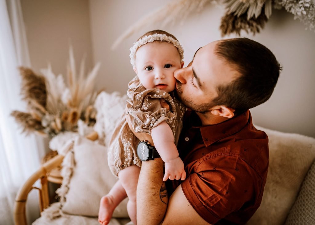 Soft tones baby portrait