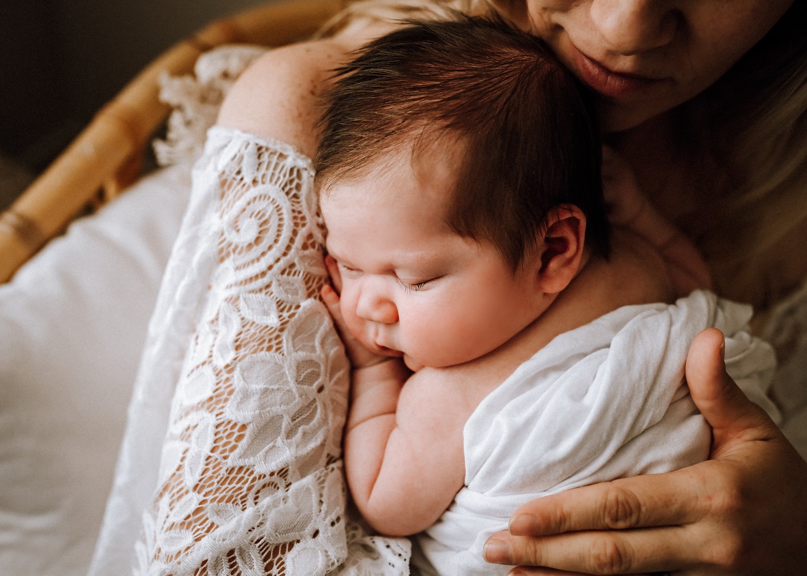 Boho newborn portrait by Kristielle Amy