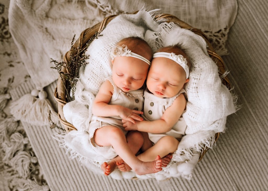 Natural light newborn portrait
